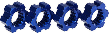 Wheel hubs, hex, aluminum (blue-anodized) (4)