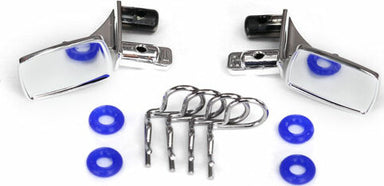 Mirrors, Side, Chrome (Left and Right)/ O-Rings (4)/ Body Clips (4) (Fits #8130 Body)