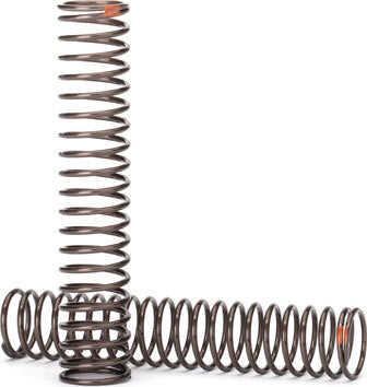 Springs, shock, long (natural finish) (GTS) (0.39 rate, orange stripe) (for use with TRX-4® Long Arm Lift Kit)