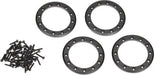 Beadlock rings, black (1.9") (aluminum) (4)/ 2x10 CS (48)