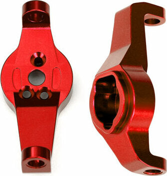 Caster Blocks, 6061-T6 Aluminum (Red-Anodized), Left and Right