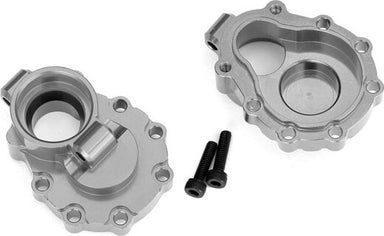 Portal housings, inner (rear), 6061-T6 aluminum (charcoal gray-anodized) (2)/ 2.5x10 CS (2)