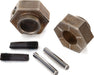 Wheel hubs, 12mm hex (2)/ stub axle pins (2) (steel) (fits TRX-4)