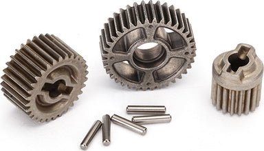 Gear set, transmission, metal (includes 18T, 30T input gears, 36T output gear, 2x10.3 pins (5))