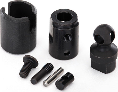 Output drive, transmission or differential (pin retainer (1)/ drive cup (1)/ drive ball (1)/ drive pin (1)/ 3x11 screw pin (1)/ cross pin (black) (1) 3x6 BCS with threadlock (1))