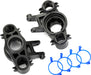 Axle carriers, left & right (1 each) (use with 8x16mm & 17x26mm ball bearings)/ dust boot retainers (4)