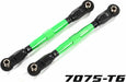 Toe Links, Front (TUBES Green-Anodized, 7075-T6 Aluminum, Stronger Than Titanium) (88mm) (2)/ Rod Ends, Rear (4)/ Rod Ends, Front (4)/ Aluminum Wrench (1)