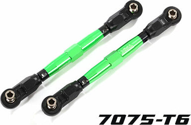 Toe Links, Front (TUBES Green-Anodized, 7075-T6 Aluminum, Stronger Than Titanium) (88mm) (2)/ Rod Ends, Rear (4)/ Rod Ends, Front (4)/ Aluminum Wrench (1)