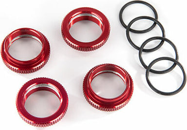 Spring Retainer (adjuster), Red-Anodized Aluminum, GT-Maxx® Shocks (4) (assembled with O-ring)