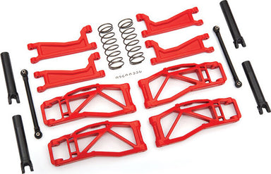 Suspension kit, WideMaxx®, red (includes front & rear suspension arms, front toe links, outer half shafts (extended), rear shock springs)