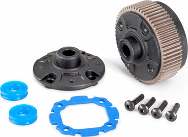 Differential with Steel Ring Gear/ Side Cover Plate/ Gasket/ x-rings (2)/ 2.5x10mm BCS (4)