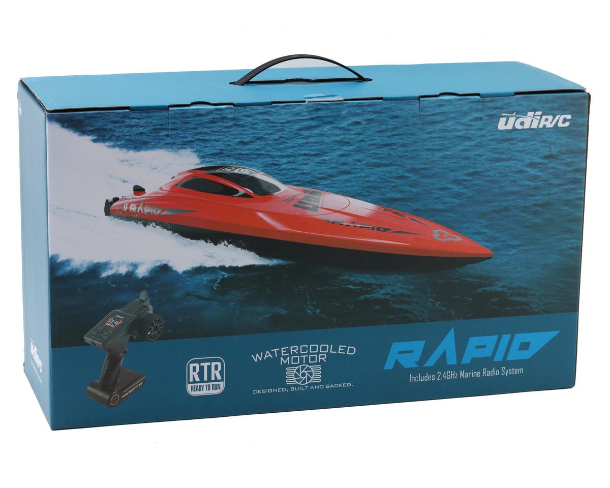 UDI009 RC Rapid 16" High Speed Brushed Self-Righting RTR Electric Boat w/2.4GHz Radio, Battery & Charger
