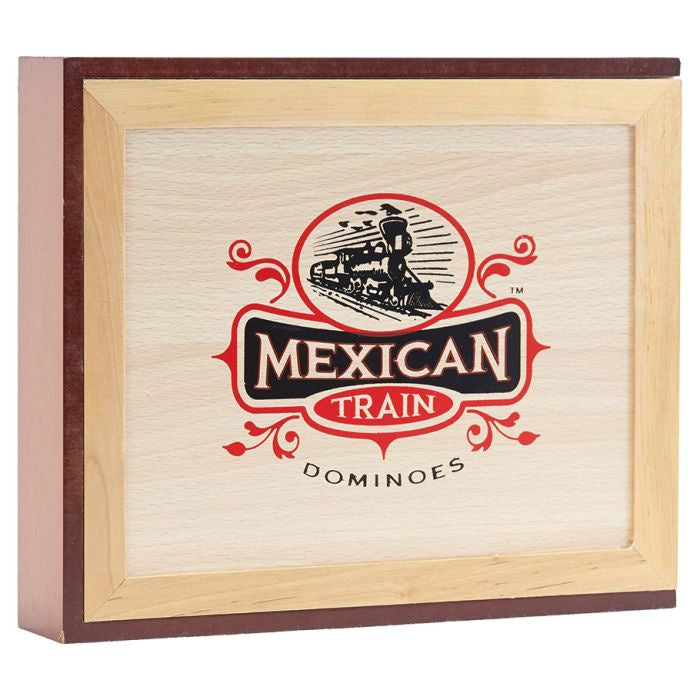 UNV53303 Dominoes: Mexican Train (Wooden Case)