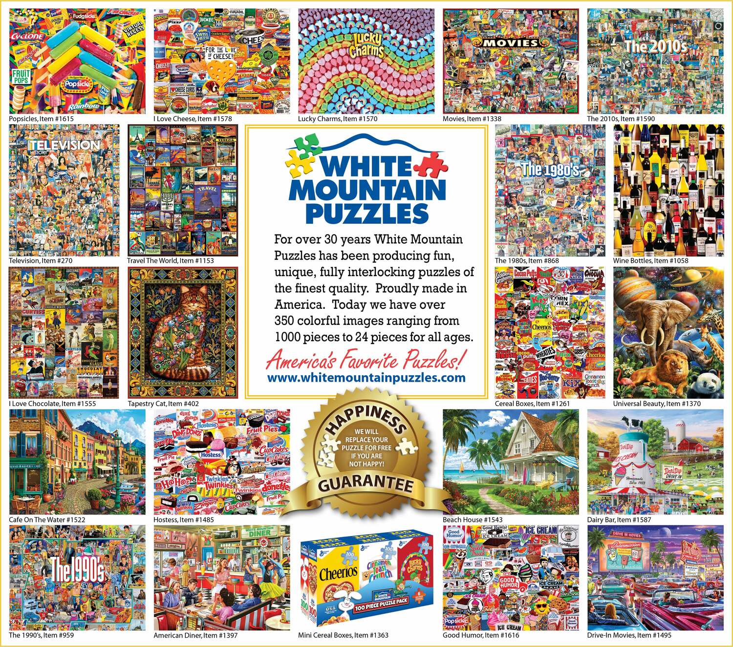 Iconic America - 1000 Piece - White Mountain Puzzles