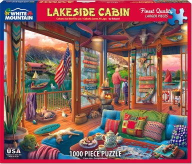 Lakeside Cabin - 1000 Piece Jigsaw Puzzle
