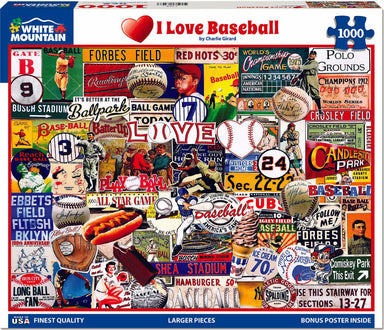 I Love Baseball - 1000 Piece Jigsaw Puzzle