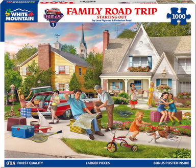 Family Road Trip - Starting Out - 1000 Piece Jigsaw Puzzle