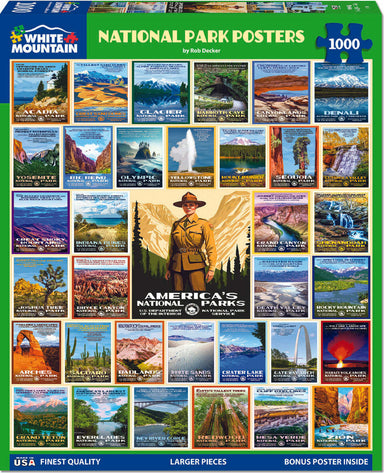 National Park Posters - 1000 Piece Jigsaw Puzzle