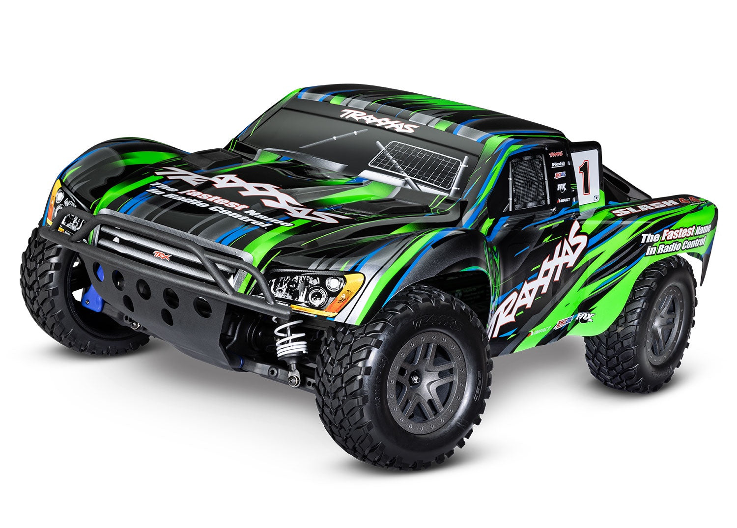 68154-4-GREEN SLASH 4X4 BL-2S Brushless: 1/10 Scale 4WD Short Course Truck