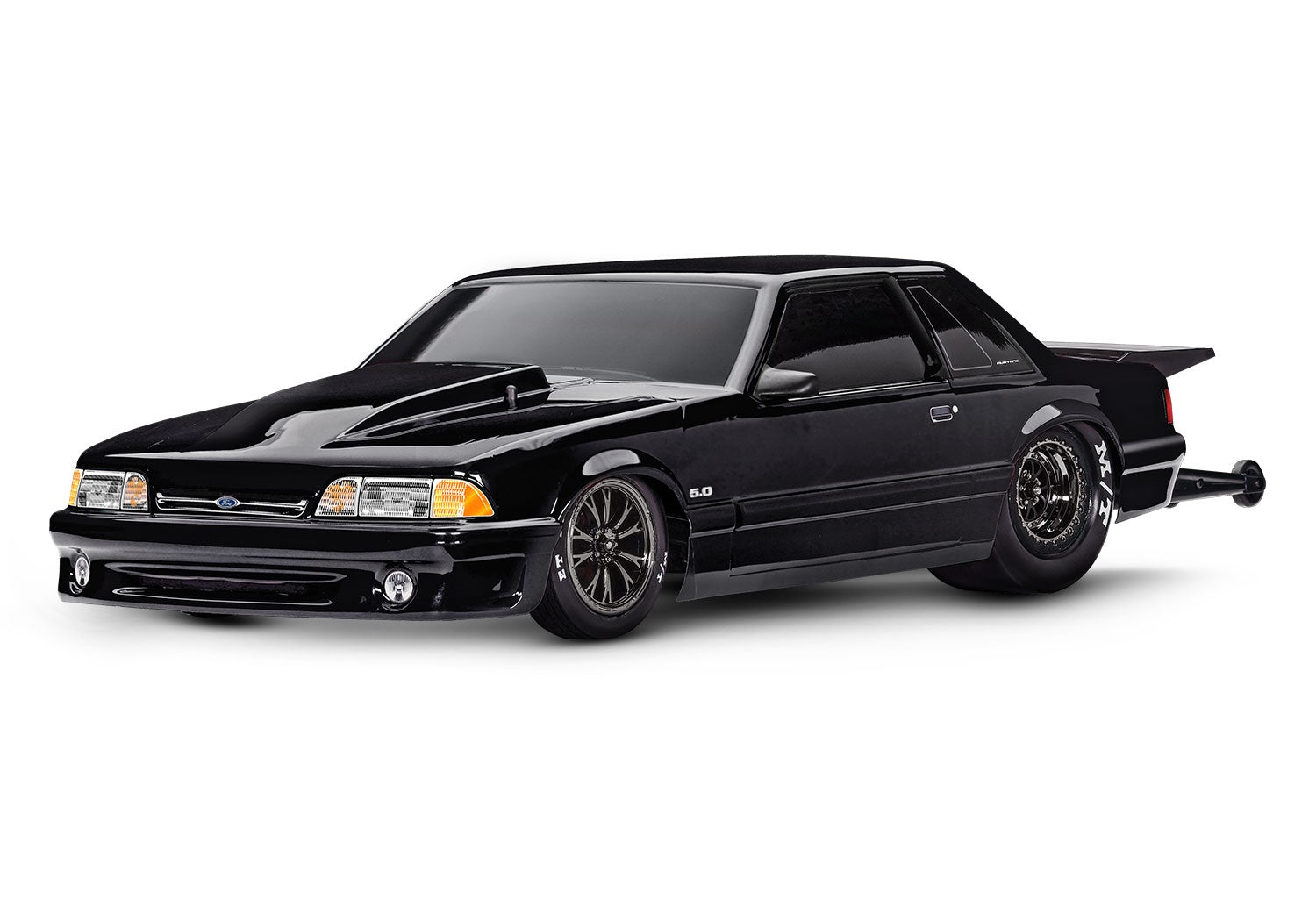 94046-4-BLACK Drag Slash with Ford® Mustang 5.0 Body: 1/10 Scale 2WD Drag Racing Car with TQi™