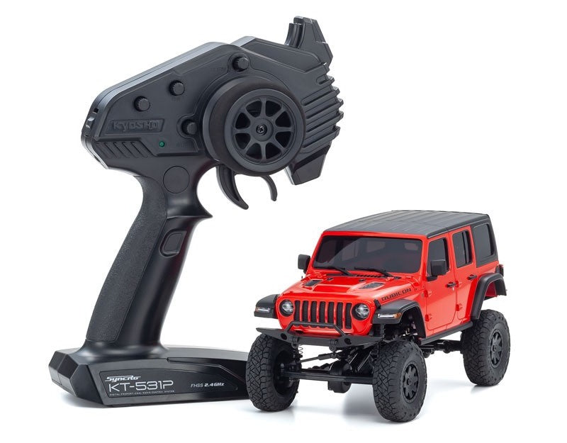 MINI-Z 4x4 MX-01 Readyset Jeep Wrangler Unlimited, Firecracker Red -- KYO32521R